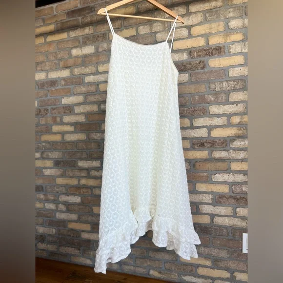 Anthropologie Ruffled Crochet Midi Dress - Picture 6 of 11